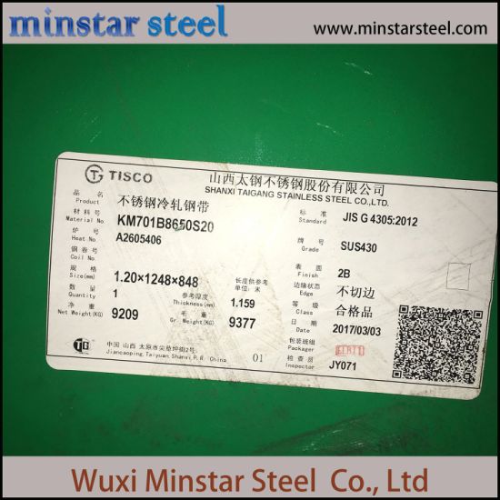 3mm Thickness SUS430 2b Surface Stainless Steel Sheet Price